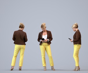 00462_Kyrsten005 Adult Caucasian woman standing in office wearing transitional seasonal business