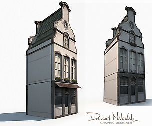 Building Facade 182 Low Poly