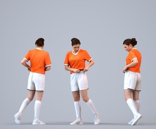 00468_Gloria004 Adult Caucasian woman exercising in athletic wear for sports visualization