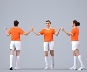 00468_Gloria003 Adult Caucasian woman exercising in athletic wear for sports visualization
