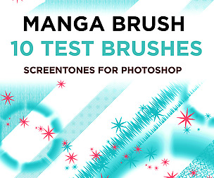 Manga Brush Tester - 10 Comic Screentone Brushes