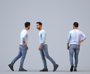 00473_Xavier004 Adult Caucasian man walking in public wearing casual autumn attire