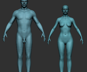 Basic Male/Female Basemesh 25K