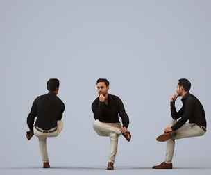 00474_Xavier011 Adult Caucasian male waiting in office wearing autumn or spring business attire