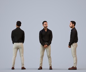 00474_Xavier004 Adult Caucasian man waiting in office wearing autumn or spring business attire
