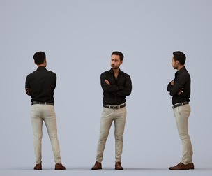 00474_Xavier007 Adult Caucasian man waiting in office wearing autumn or spring business attire