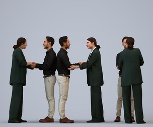 00474_Xavier015 Adult Caucasian professionals bonding in office wearing transitional seasonal