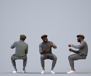 00477_Aaron013 Adult Black male relaxing at home in autumn or spring attire