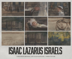 Isaac Israels Procreate Kit (Procreate Brushes, Color Palettes & Paper Texture)