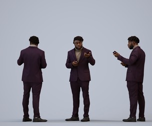 00481_Aaron007 Adult Black male talking on smartphone in business office setting