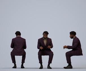 00481_Aaron0010 Adult Black male sitting in office wearing transitional seasonal business attire
