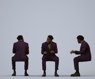 00481_Aaron0011 Adult Black male sitting in office wearing autumn or spring business attire
