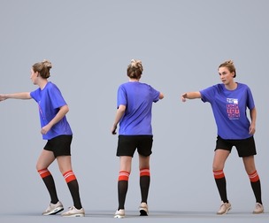 00485_Elsje005 Adult Caucasian woman exercising in athletic wear for sports visualization
