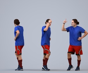 00496_Mateo003 Adult Caucasian man exercising in summer sportswear for fitness visualization