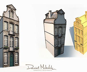 Buildings Facade 181 Low Poly