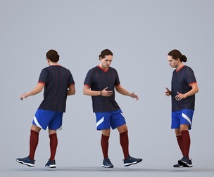 00497_Mateo006 Adult Caucasian male running in summer sportswear for exercise visualization
