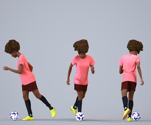 00498_Harper005 Adult Black woman running outdoors in summer sportswear for exercise