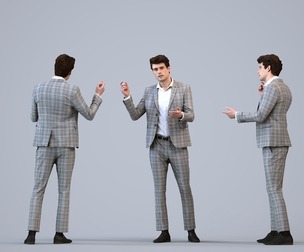 00507_Liam006 Adult Caucasian man presenting in office wearing transitional seasonal business attire