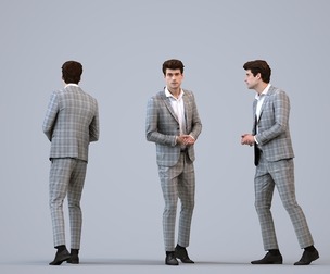 00507_Liam003 Adult Caucasian man waiting in office wearing autumn or spring business attire