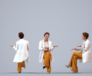 00509_Beatrice008 Adult Caucasian woman presenting in office wearing autumn or spring business