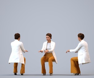 00509_Beatrice010 Adult Caucasian woman sitting in office wearing transitional seasonal business