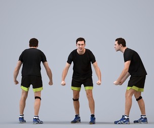 00510_Gael007 Adult Caucasian man standing in basketball athletic wear for sports facility