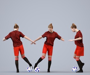 00513_Vivian005 Teen Caucasian female exercising in athletic wear for sports visualization