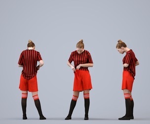 00513_Vivian004 Teen Caucasian female exercising in athletic wear for sports visualization