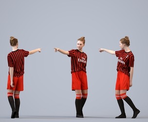 00513_Vivian007 Teen Caucasian female exercising in athletic wear for sports visualization