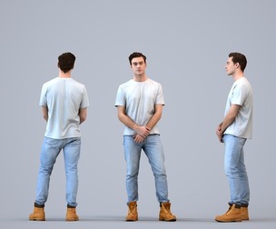 00516_Gael004 Adult Caucasian man waiting in public space wearing casual transitional seasonal