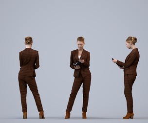 00520_Vivan007 Adult Caucasian woman standing in restaurant wearing professional autumn attire