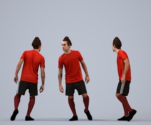 00521_Carlos006 Adult Caucasian male running outdoors in summer sportswear for exercise