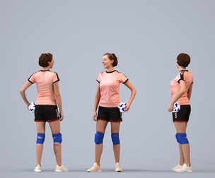 00522_Eva005 Adult Caucasian woman exercising in athletic wear for sports visualization