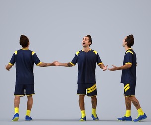 00523_Carlos005 Adult Caucasian man exercising in sports attire for fitness environments