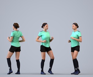 00524_Eva004 Adult Caucasian woman running outdoors in summer athletic wear
