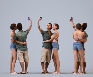 00527_EvaCarlos003 Adult Caucasian person taking photo with smartphone while traveling, summer
