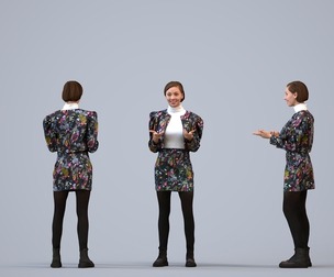 00532_Eva006 Adult Caucasian woman presenting in office wearing autumn or spring attire