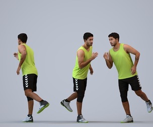 00533_Levi003 Adult Caucasian male running in athletic wear for exercise visualization