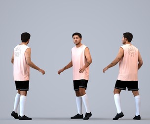 00535_Levi008 Adult Caucasian man exercising in athletic wear for sports visualization
