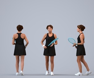 00542_Dora007 Adult Caucasian woman exercising in athletic wear for fitness spaces