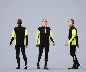 00544_Anthony004 Senior Caucasian man exercising in transitional seasonal sportswear