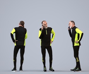 00544_Anthony006 Senior Caucasian man calling on smartphone in autumn or spring sportswear