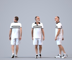 00546_Anthony003 Senior Caucasian man exercising outdoors in summer sportswear