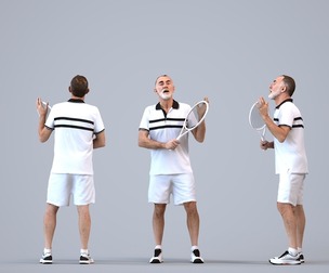 00546_Anthony006 Senior Caucasian man exercising in summer sportswear for fitness environments