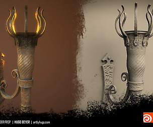 Torch Holder Prop - Houdini Procedural