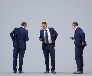 00552_Anthony005 Senior Caucasian businessman standing in office with smartphone, autumn spring