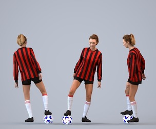 00555_Meghan006 Adult Caucasian woman exercising in athletic wear for sports visualization