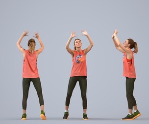 00556_Meghan004 Adult Caucasian woman exercising in athletic wear for sports environments