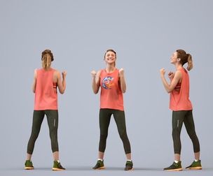 00556_Meghan007 Adult Caucasian woman exercising in sports attire for fitness spaces
