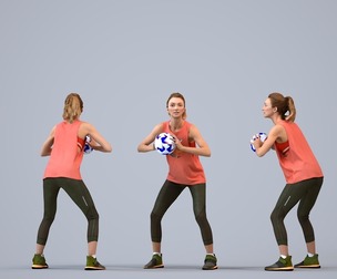 00556_Meghan005 Adult Caucasian woman exercising in athletic wear for sports facilities
